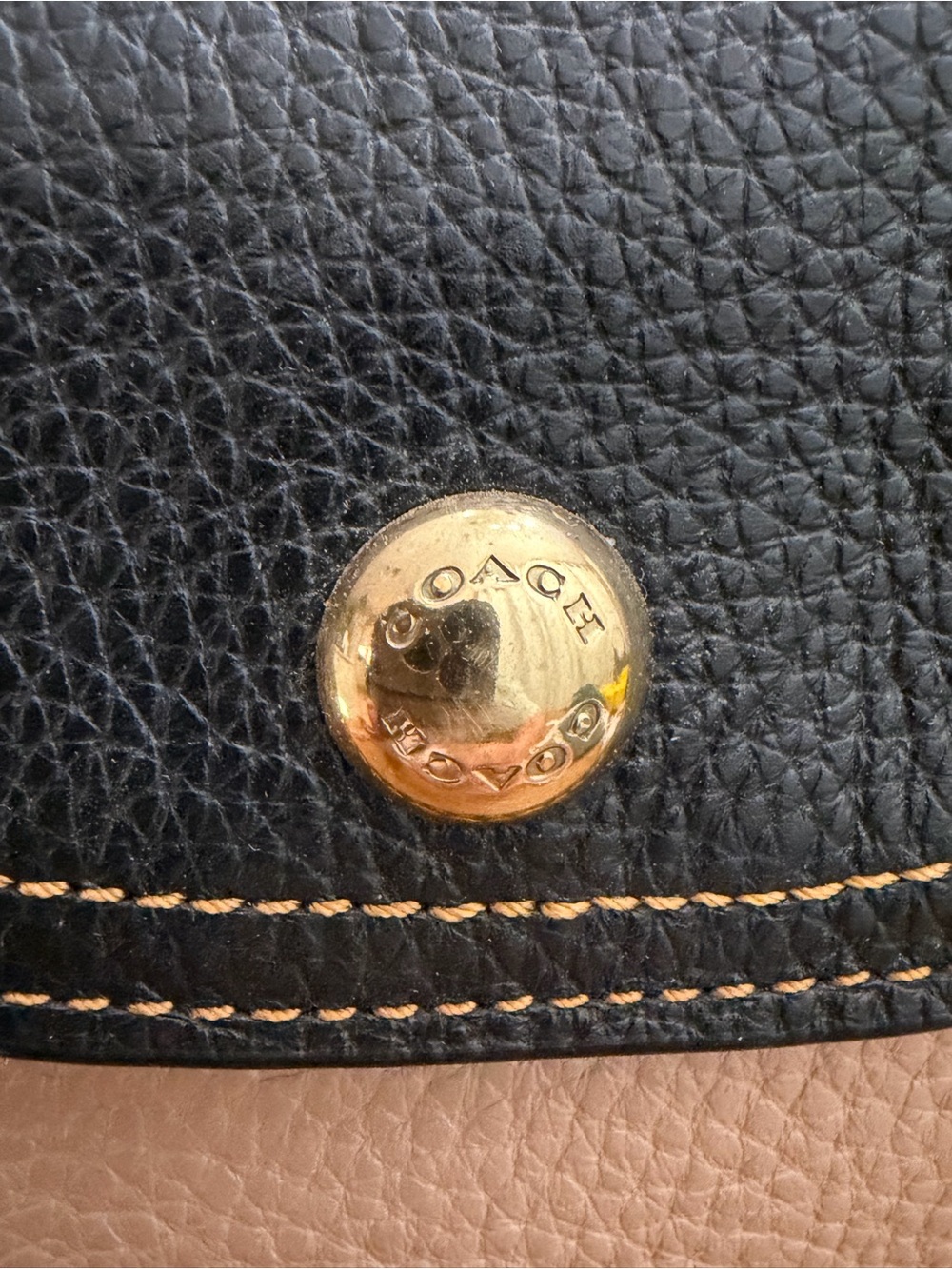 SOLD! EUC Coach Pennie Colorblock Pebbled Leather Hobo Bag - Picture 9 of 16